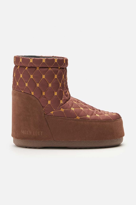 Moon Boot śniegowce Icon Low Nolace Quilted tekstylny brązowy 14094800.002