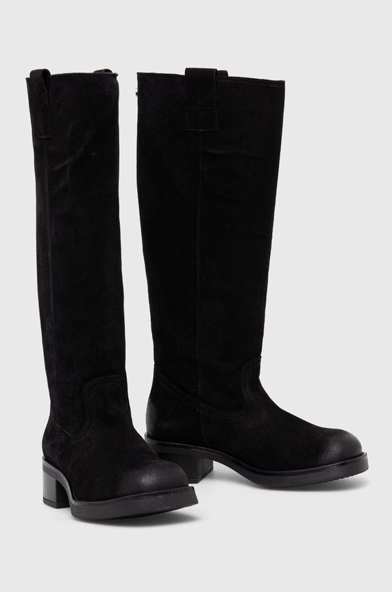 Steve Madden cizme din piele intoarsa Banner SM11003092.015 negru AW23