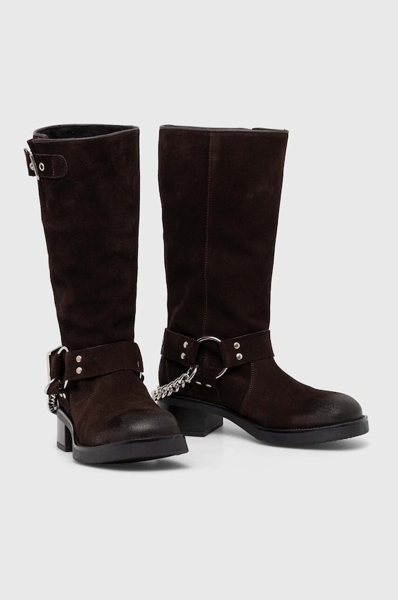Μπότες nubuck Steve Madden Beau-C SM11003094.205 καφέ AW23