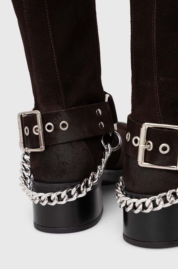 Παπούτσια Μπότες nubuck Steve Madden Beau-C SM11003094.205 καφέ