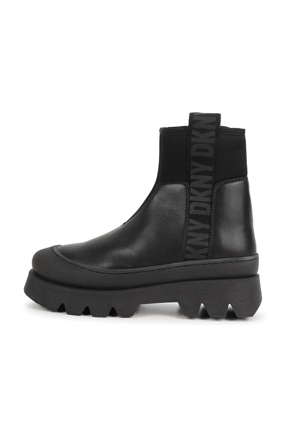 Dkny botki skórzane dziecięce czarny D39116.36.39