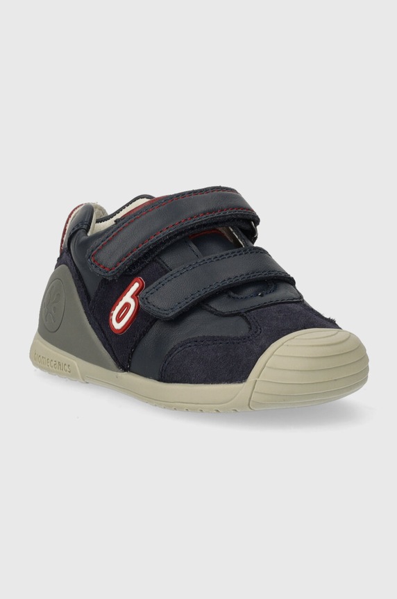 Biomecanics gyerek félcipő bőrből 231117 kék AW23