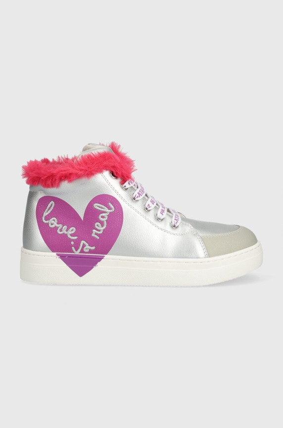 Agatha Ruiz de la Prada sneakersy dziecięce imitacja skóry licowej srebrny 231940.35.36
