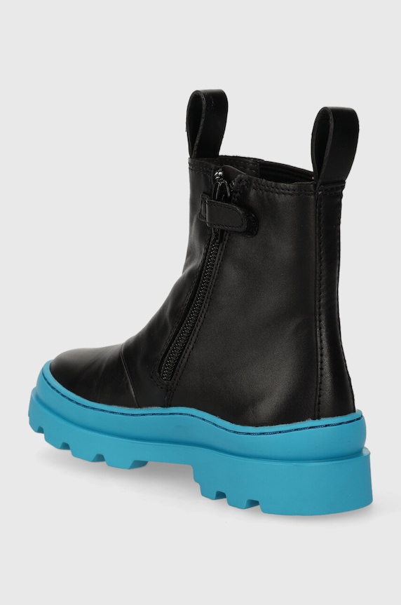 DÍVKA Dětské kožené kotníkové boty Camper Brutus Kids K900320.28.38 černá