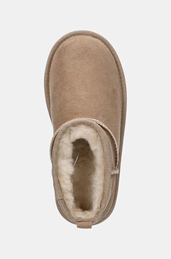 Dječje cipele za snijeg od brušene kože UGG KIDS CLASSIC ULTRA MINI bež 1130750K.G