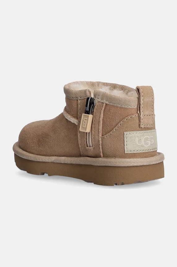 Chlapec Detské semišové snehule UGG T CLASSIC ULTRA MINI 1130750T.G béžová