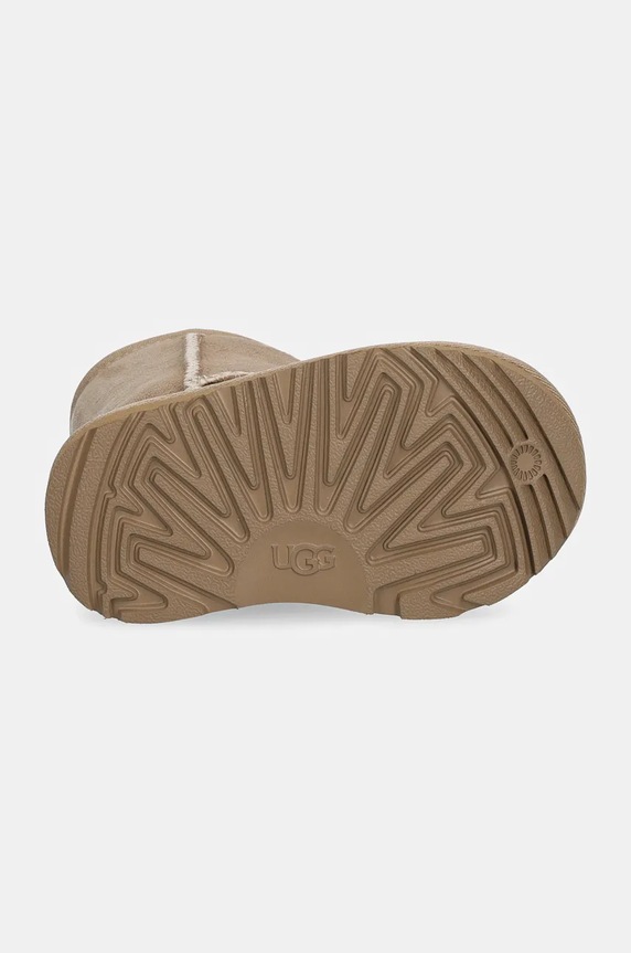 Dječje cipele za snijeg od brušene kože UGG T CLASSIC II 1017703T bež