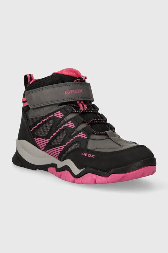 Dětské polobotky Geox J36LHA.0FUME.36.39 šedá AW23