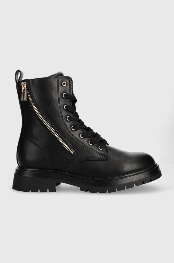 Dětské workery Tommy Hilfiger imitace kůže černá T3A5.33015.35.40