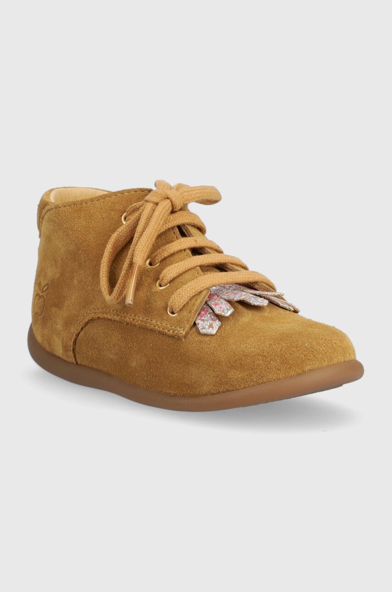 Pom D'api gyerek félcipő velúrból P1AKDT0402.24.25 barna AW23