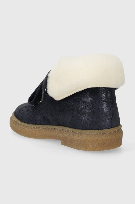 Dziewczynka Pom D'api buty zimowe zamszowe dziecięce TRIX FUR G P1DBDF0403.24.27 granatowy