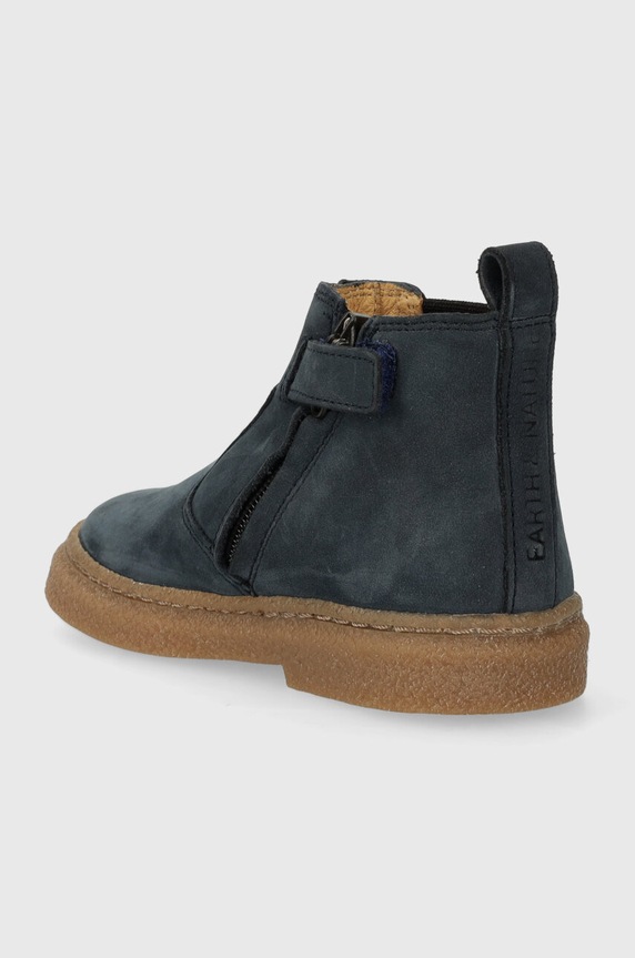 Κοριτσίστικα Παιδικές δερμάτινες μπότες τσέλσι Pom D'api TRIX JOD ZIP P1DGCG0402.22.23 σκούρο μπλε