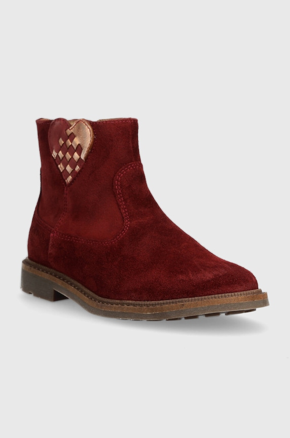 Παιδικές μπότες σουέτ Pom D'api SISTER LOVE P1ECDZ0401.28.30 μπορντό AW23