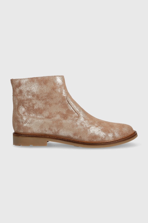 Pom D'api gyerek bokacsizma velúrból SISTER BOOTS velúr bőr bézs P1EFDF0405.35.38