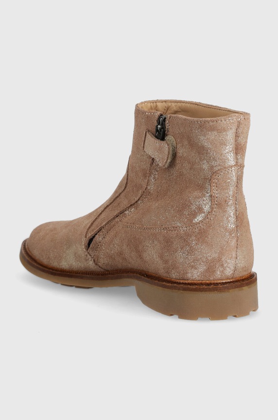 Lány Pom D'api gyerek bokacsizma velúrból SISTER BOOTS P1EFDF0405.35.38 bézs