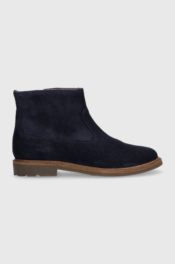 Pom D'api gyerek bokacsizma velúrból SISTER BOOTS velúr bőr sötétkék P1EFDZ0401.31.34