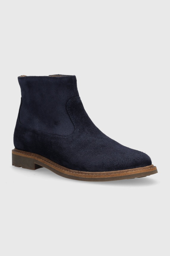Pom D'api gyerek bokacsizma velúrból SISTER BOOTS P1EFDZ0401.31.34 sötétkék AW23