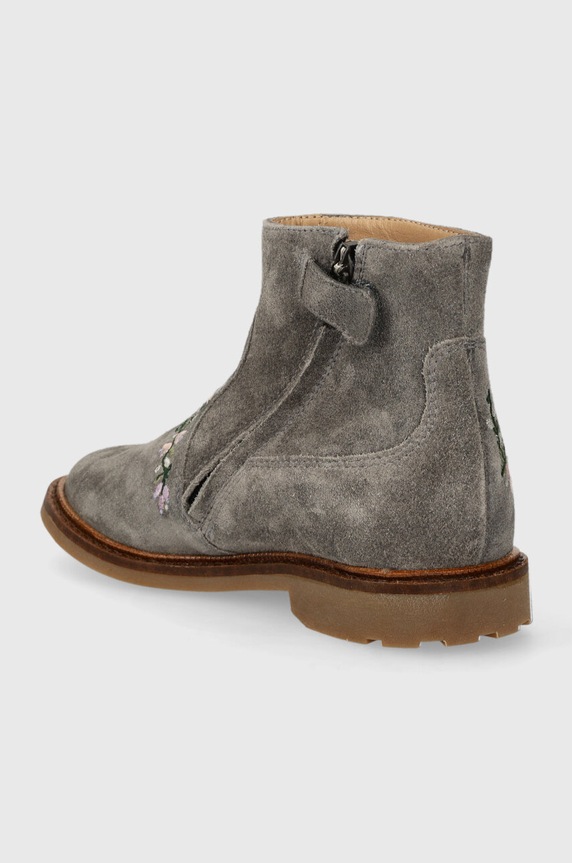 Κοριτσίστικα Παιδικές μπότες σουέτ Pom D'api SISTER BRODI P1EHDZ0403.28.30 γκρί