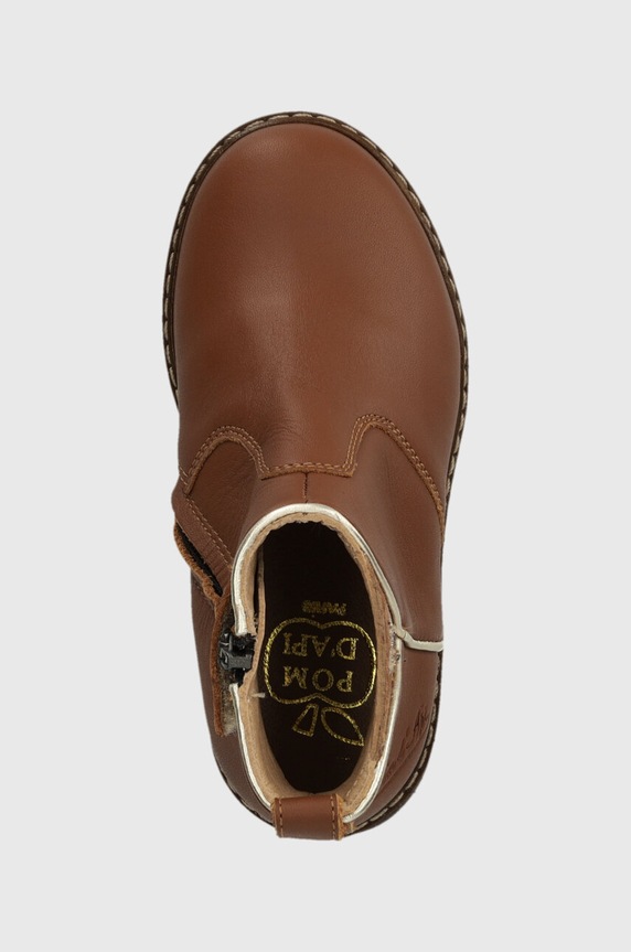 Dječje kožne gležnjače Pom D'api CITY APPLE smeđa P1IABN0402.24.27