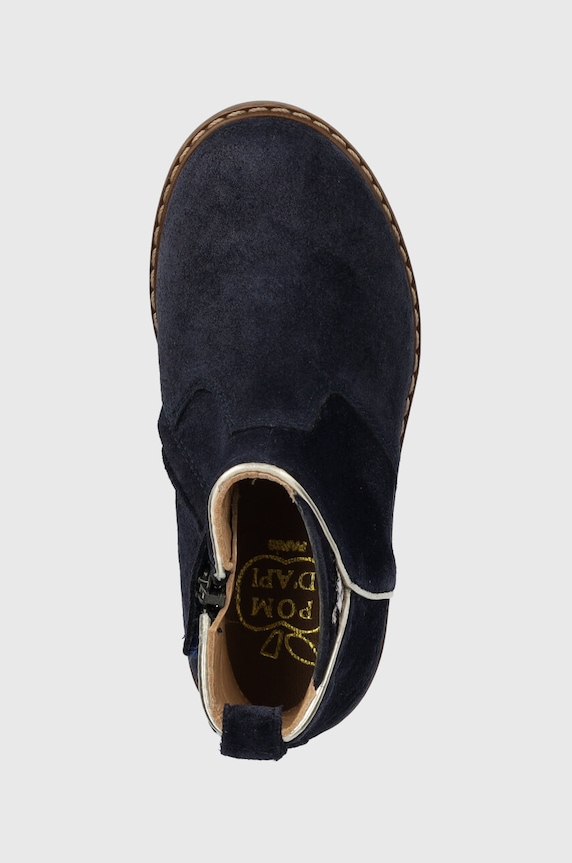 Pom D'api cizme chelsea din piele intoarsa CITY APPLE bleumarin P1IADZ0403.24.27
