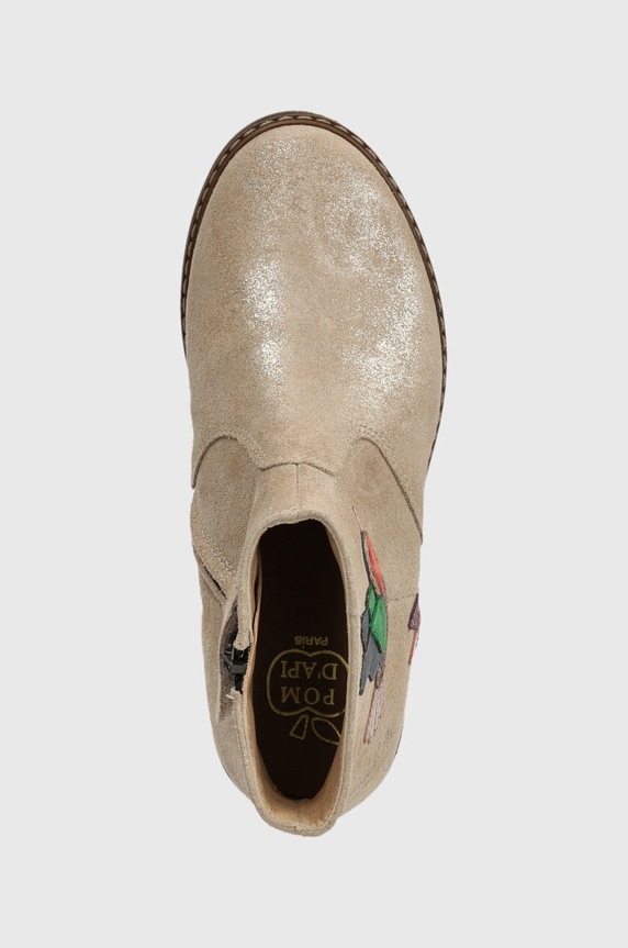 Pom D'api gyerek bokacsizma velúrból CITY COLIBRI bézs P1IBDG0404.31.34