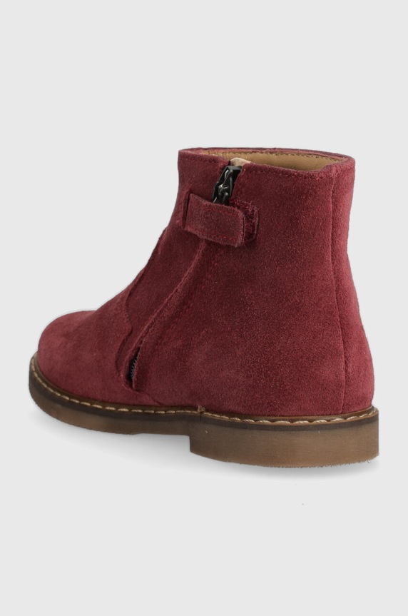 Dievča Detské semišové topánky Pom D'api CITY COLIBRI P1IBED0401.24.27 burgundské