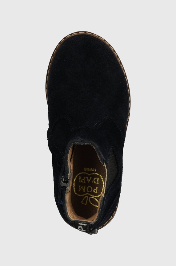 Dječje gležnjače od brušene kože Pom D'api CITY JODZIP mornarsko plava P1IEES0402.24.27