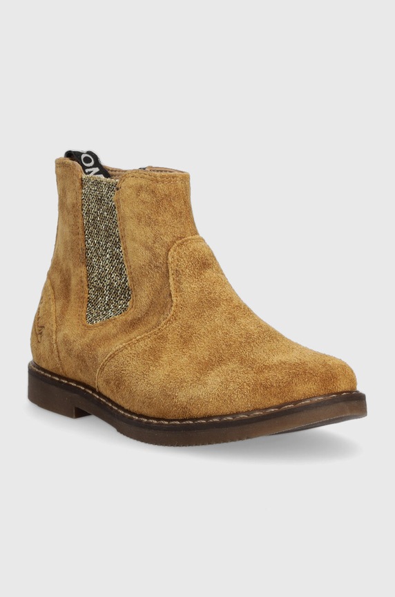 Dječje gležnjače od brušene kože Pom D'api P1IEES0403.24.27 bež AW23