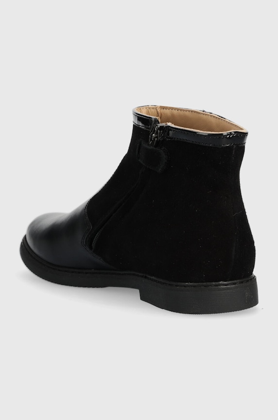 Fete Pom D'api ghete din piele pentru copii CITY LOCK P1ILDD0405.31.34 negru