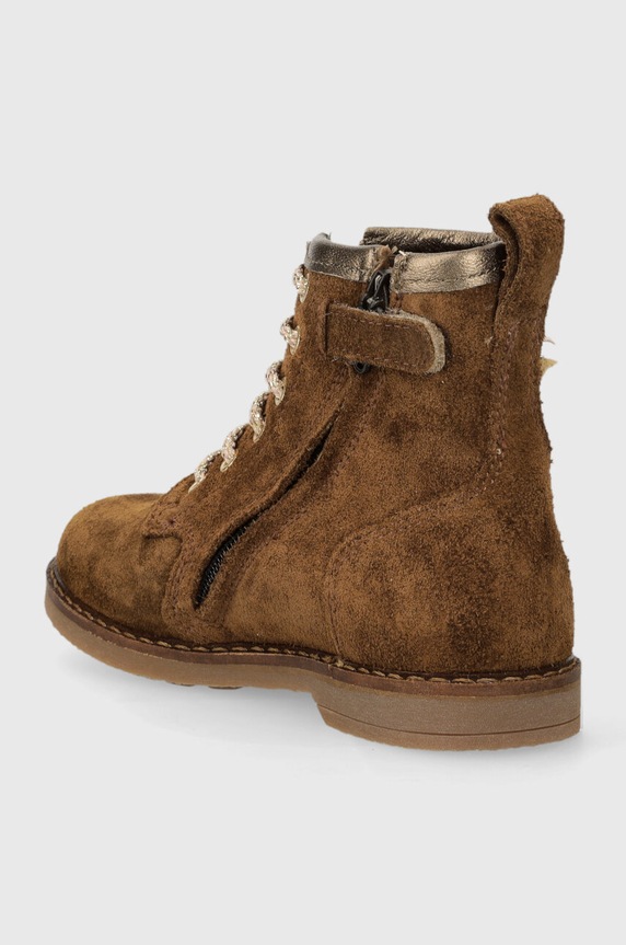 Lány Pom D'api gyerek bokacsizma velúrból TRIP HI FLO P1JEDZ0402.24.27 barna