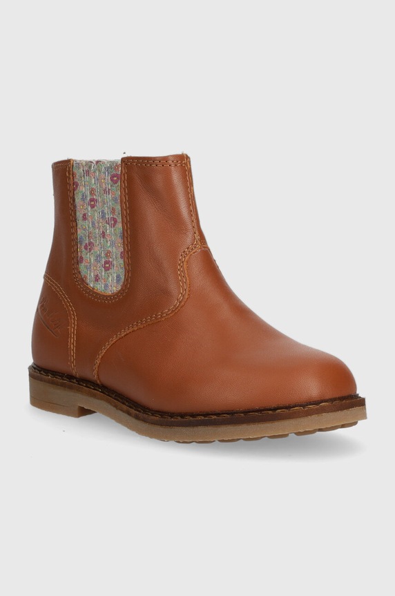 Pom D'api cizme chelsea din piele pentru copii TRIP JODZIP P1JFBN0401.24.27 maro AW23