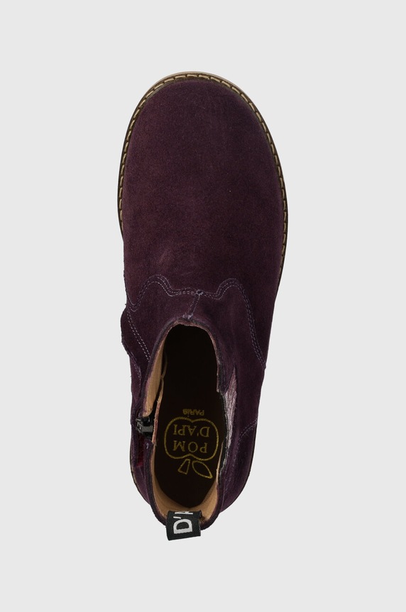 Pom D'api cizme chelsea din piele intoarsa TRIP JODZIP violet P1JFDO0404.31.34