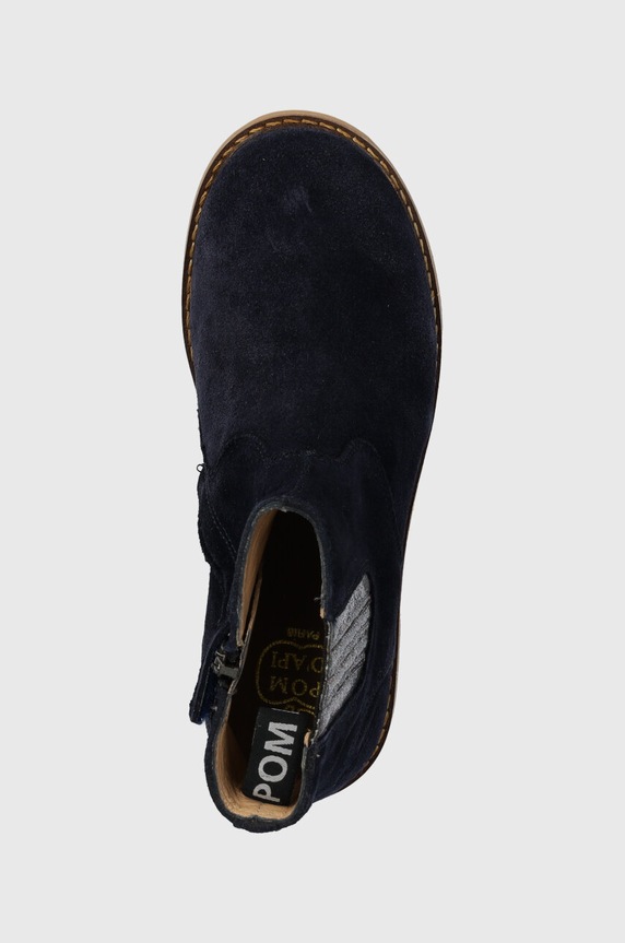 Dječje gležnjače od brušene kože Pom D'api TRIP JODZIP mornarsko plava P1JFDZ0405.31.34
