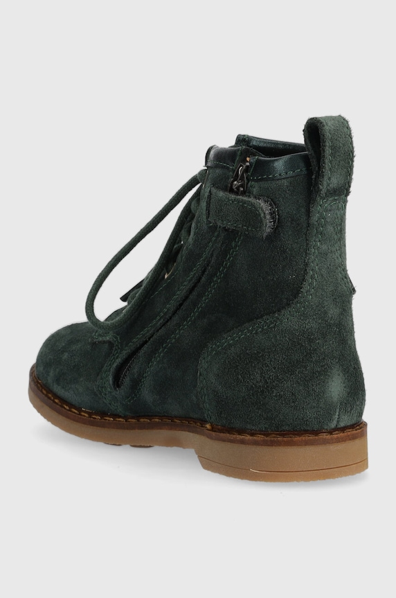 Fete Pom D'api cizme din piele intoarsa pentru copii TRIP HI LACE P1JIDZ0402.24.27 verde