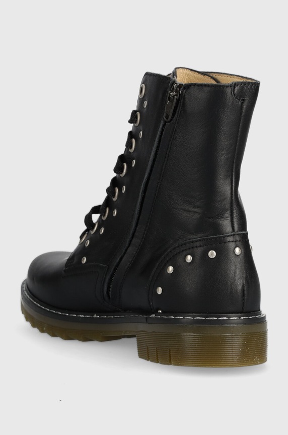 Fete Pom D'api ghete din piele pentru copii SID HI STUD P1MABN04R1.35.38 negru