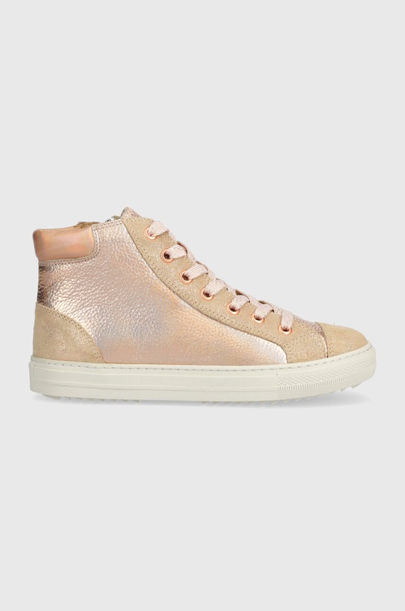 Pom D'api teniși din piele copii SWAG ZIP LACE piele întoarsă roz P1QBFC0402.31.34