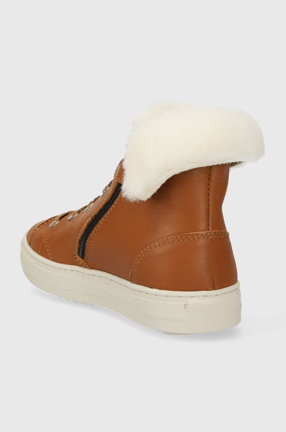 Dziewczynka Pom D'api buty zimowe dziecięce SWAG ZIP FUR P1QDBN0401.28.30 brązowy