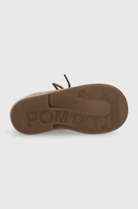 Дитячі шкіряні туфлі Pom D'api P1ZCBN0401 коричневий