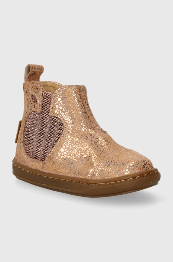 Dětské semišové kotníkové boty Shoo Pom P4ACBB0403.20.25 béžová AW23