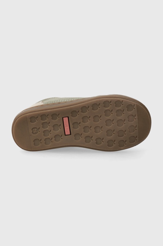 Дитячі шкіряні туфлі Shoo Pom P4BGAW0407 зелений