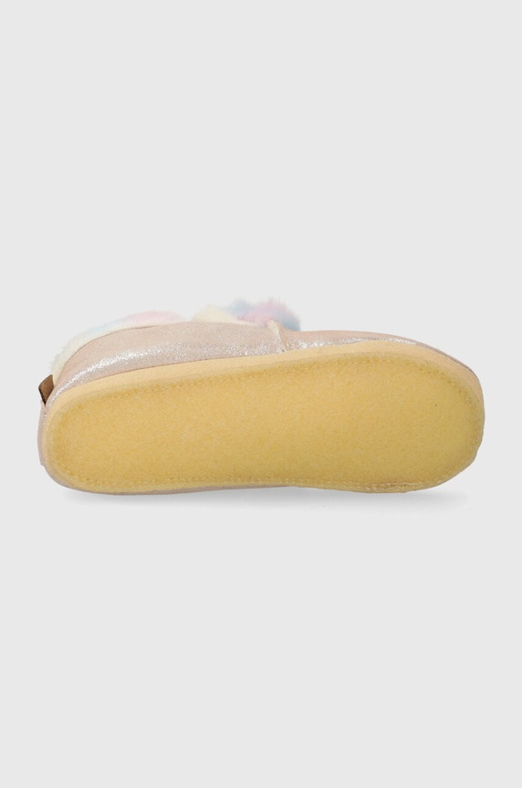 Shoo Pom papuci din piele intoarsa pentru copii P4NCEZ0402.24.26 roz