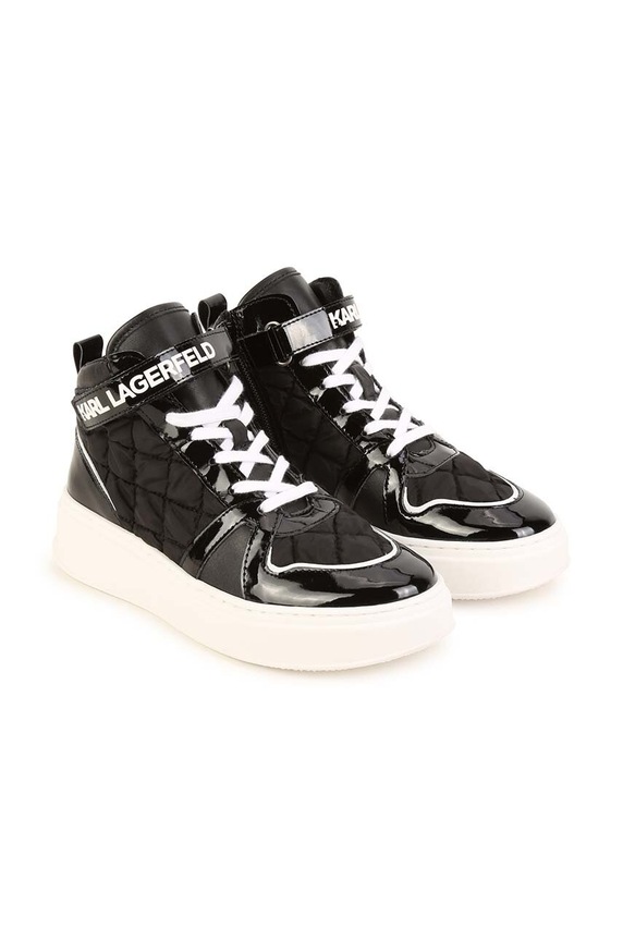 Karl Lagerfeld sneakersy dziecięce tekstylny czarny Z19116.30.35