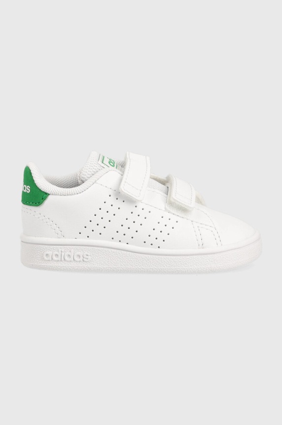 adidas scarpe da ginnastica per bambini ADVANTAGE finta pelle fiore bianco GW6500