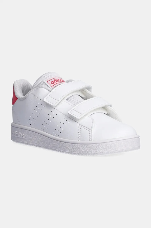 Παιδικά sneakers adidas ADVANTAGE απομίμηση λείου δέρματος λευκό GW6501
