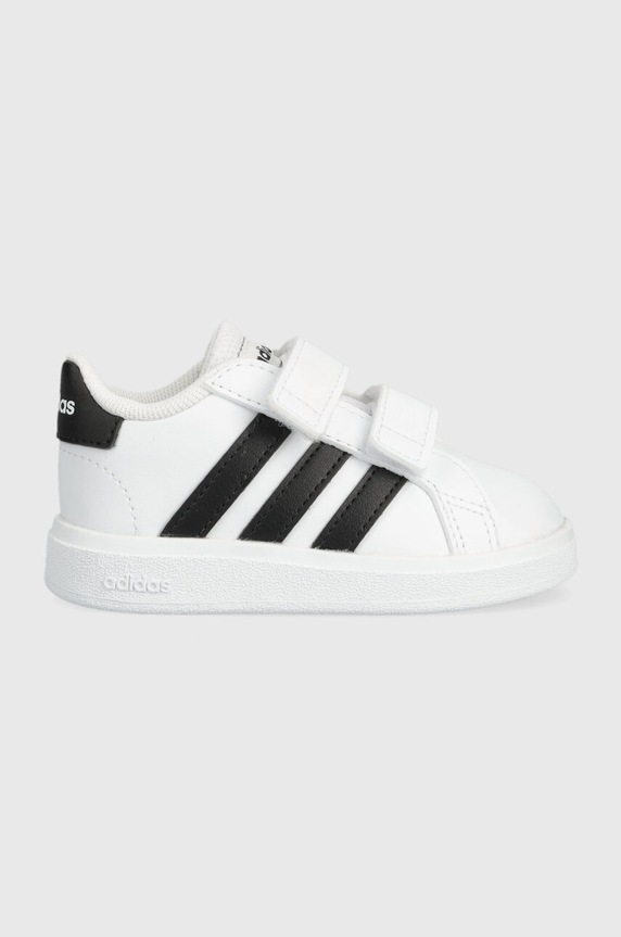 Dětské sneakers boty adidas GRAND COURT imitace kůže bílá GW6527