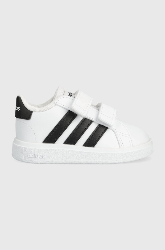 Dětské sneakers boty adidas GRAND COURT imitace kůže bílá GW6527