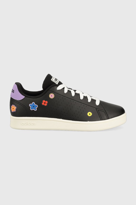 Tenisky adidas ADVANTAGE K imitácia kože čierna IE7453