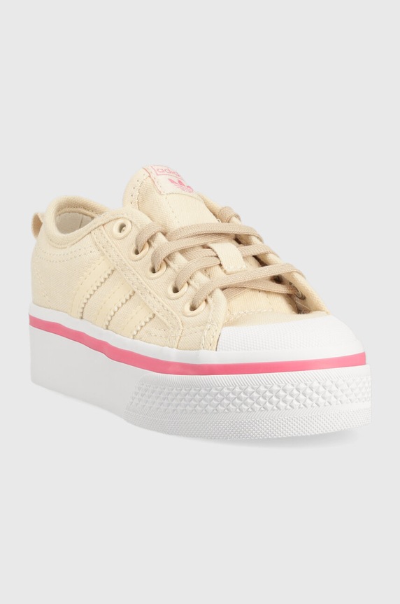adidas Originals scarpe da ginnastica bambini NIZZA PLATFORM C IF5144 beige AW23