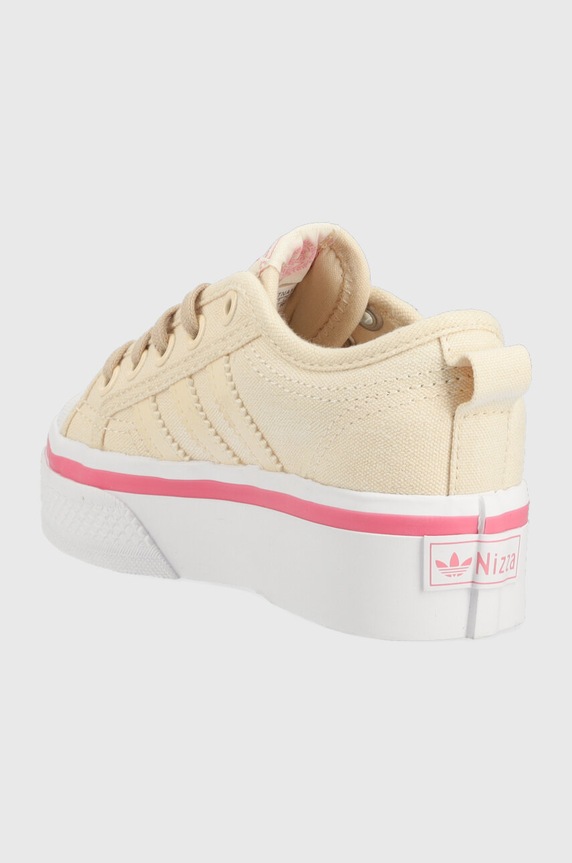 BIMBA adidas Originals scarpe da ginnastica bambini NIZZA PLATFORM C IF5144 beige
