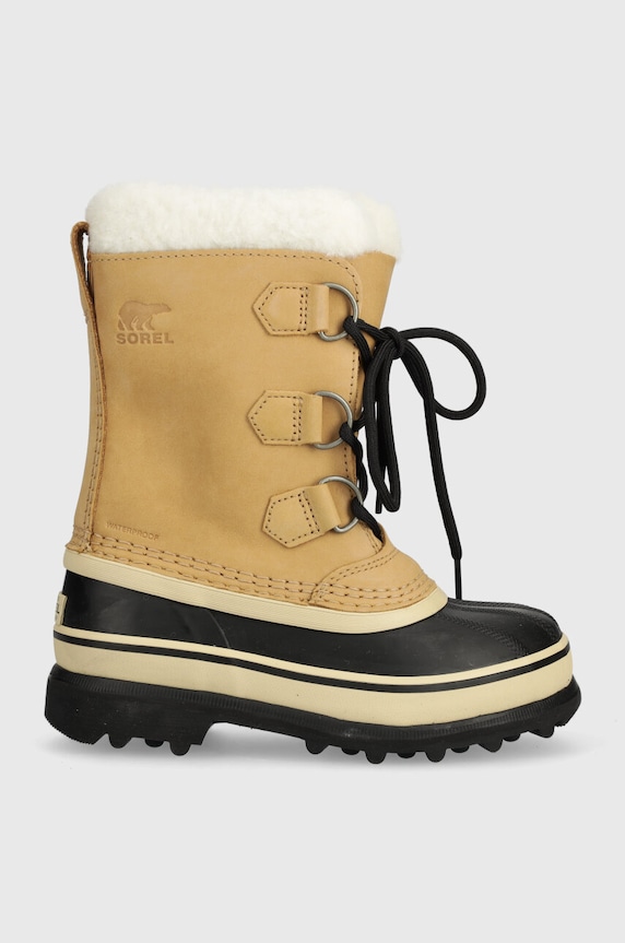 Sorel buty zimowe zamszowe dziecięce 1123511 syntetyczny beżowy 1123511